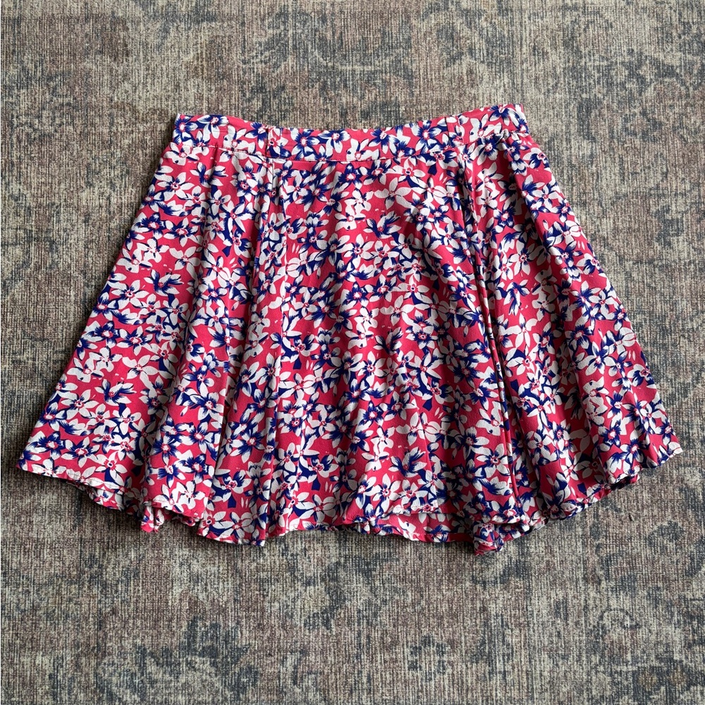 Yumi Kim 100% Silk Floral Skirt Size L